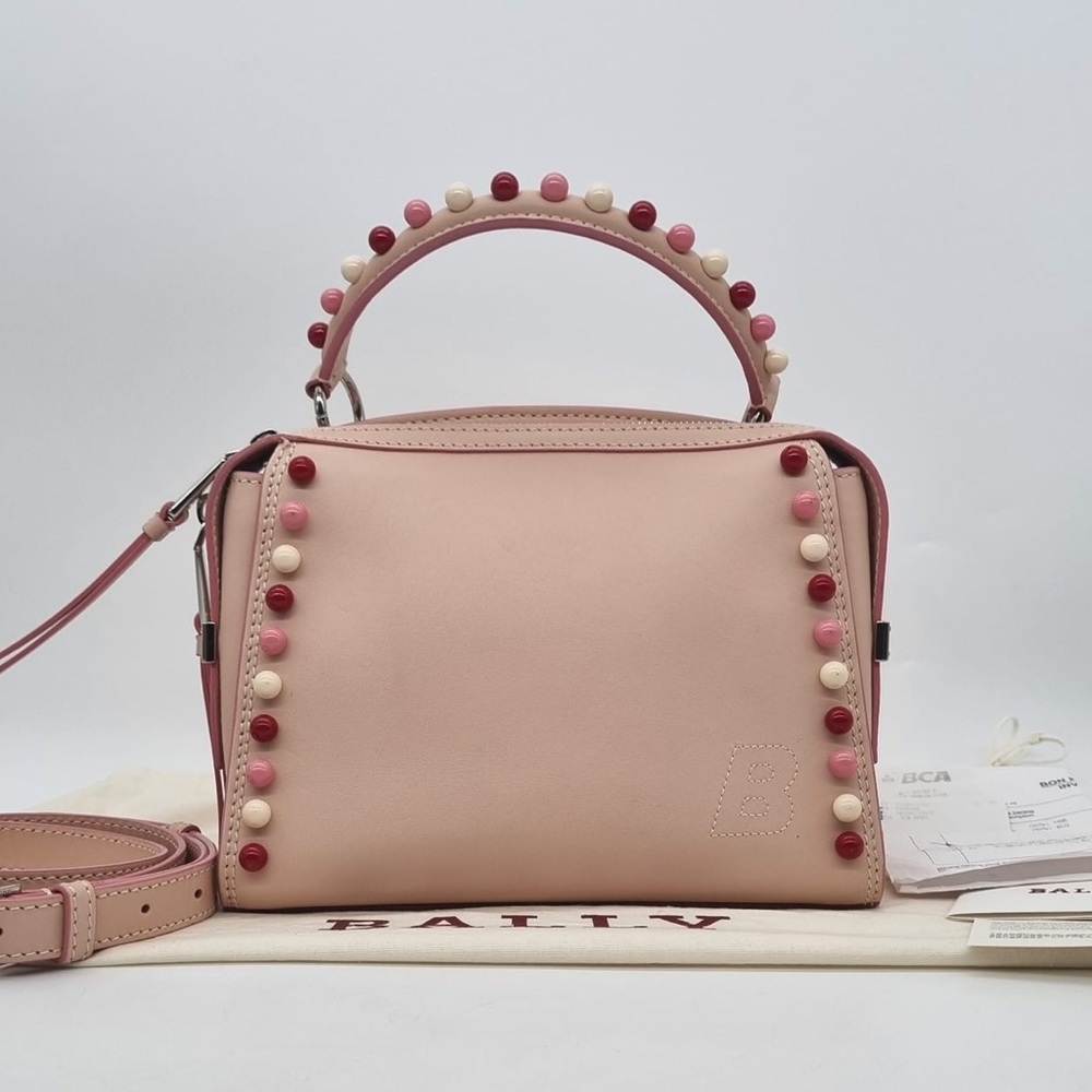Bally Amoeba Embellished Stud Leather Tote